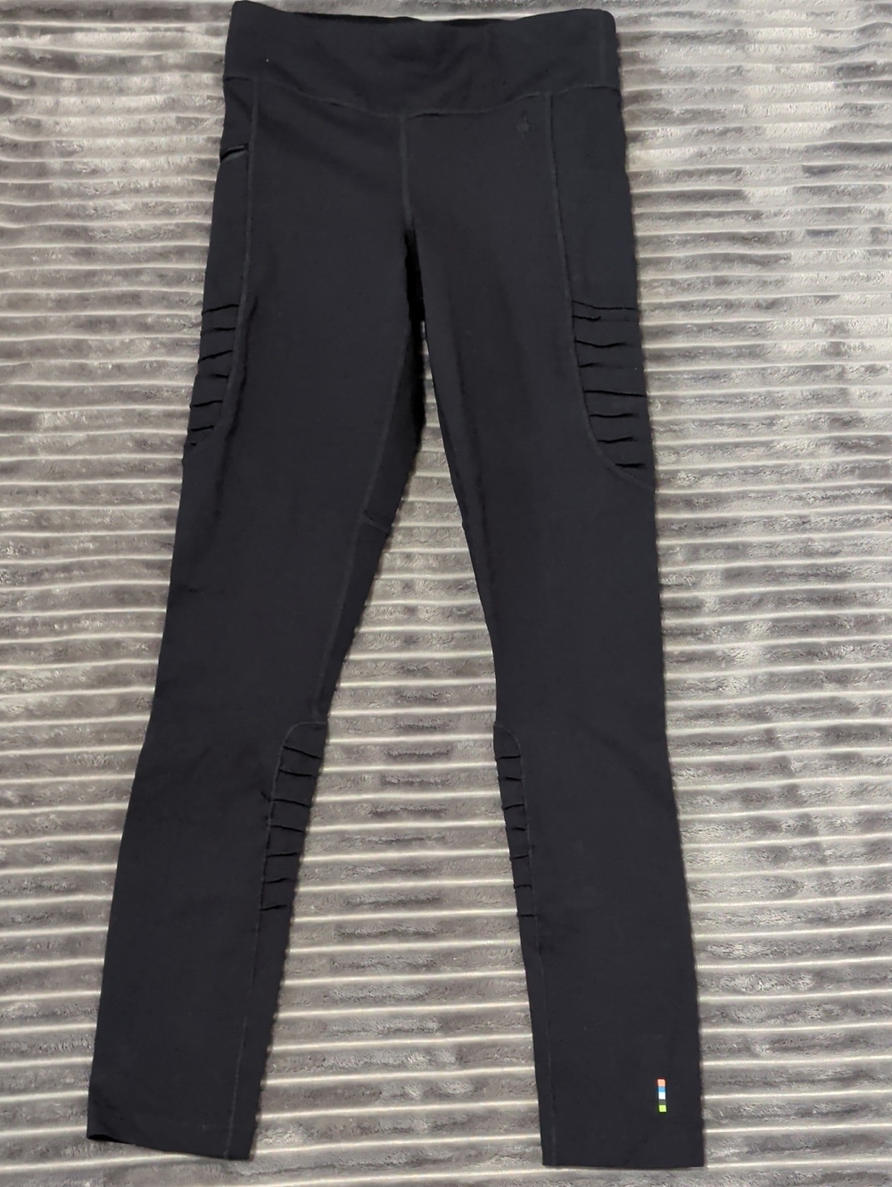 Women’s Black Active Ribbed Smart wool Leggings